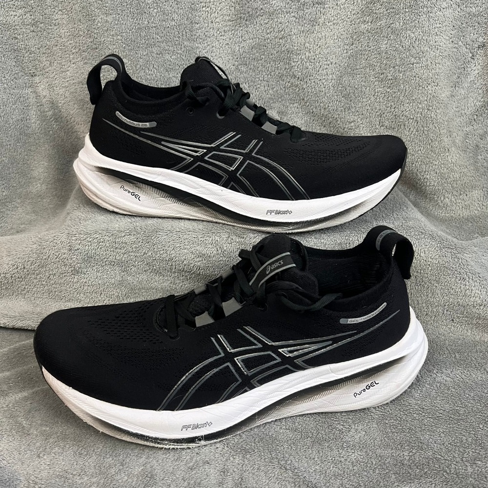 Asics Gel-Nimbus 26 Running Shoes Mens 11 Black Graphite Grey Performance